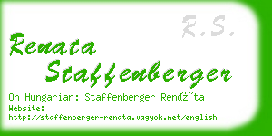 renata staffenberger business card